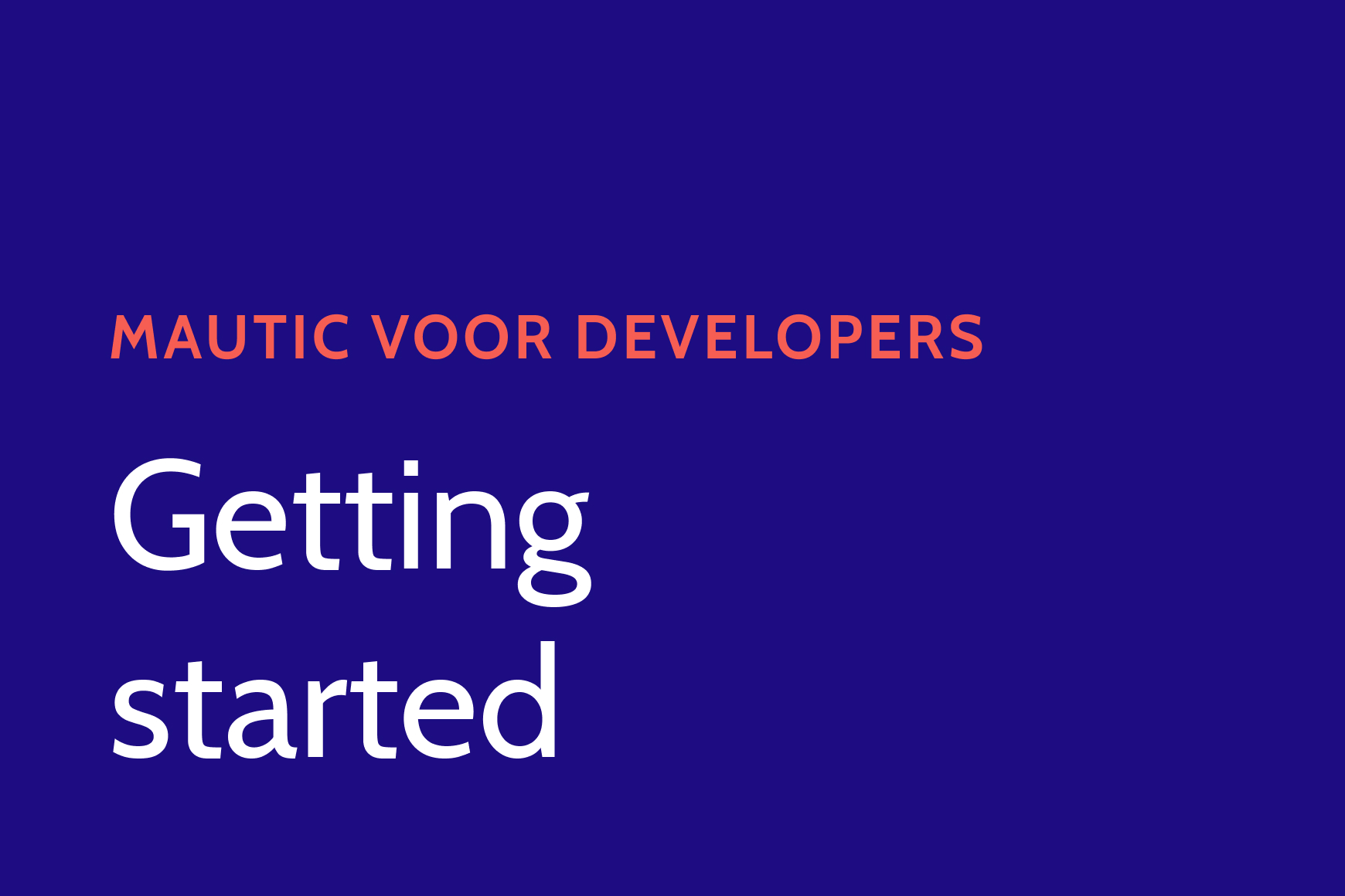 Mautic voor devs